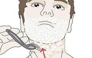 Ilustración de afeitado