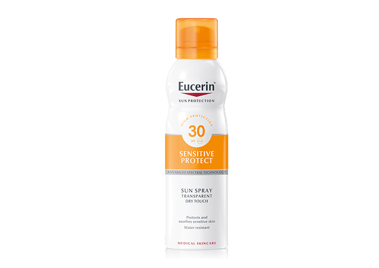 face mist q10 Touch Spray Sun solar 30  Protector  FPS corporal  Eucerin Dry Transparente Protect  Sensitive